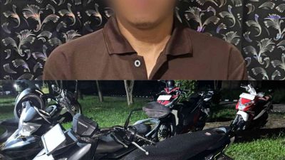 Satreskrim Polres Tulang Bawang Barat Amankan Pelaku Curat di Tiyuh Kagungan Ratu Agung.