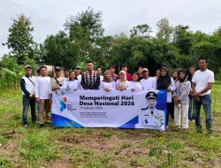 ‎Peringati Hari Desa Nasional 2026, Pemerintah Tiyuh Margo Mulyo Gotong Royong Bersama Mahasiswa KKN ITERA.  ‎