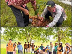 ‎Gotong Royong dan Penanaman Pohon di Taman Kandung Piyes, Tiyuh Karta Peringati Hari Desa Nasional.