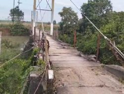 Sudah Puluhan Tahun Rusak, Jembatan Penghubung Dua Kabupaten, Warga Jatuh, Pemerintah Belum Nampak.