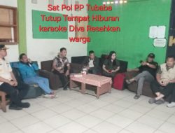Sat Pol PP Tubaba Layangkan surat Penutupan Usaha Hiburan Karaoke Diva Resahkan warga.