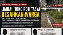 Diduga Cemari Lingkungan, Limbah Cair Toko Roti di Panaragan (desa kantong) Dikeluhkan Warga