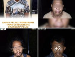 ‎Polres Mesuji Ungkap Kasus Perburuan Tapir Dilindungi di Register 45, Empat Terduga Pelaku Diamankan.