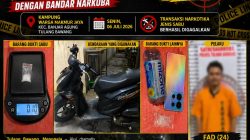 Aksi Kejar-Kejaran Satresnarkoba Polres Tulang Bawang Dengan Bandar Narkoba, Pelaku Di bekuk Saat Berusaha Buang Barang Bukti.