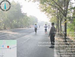 Polres Tulang Bawang Barat Amankan Kegiatan Colour Run Remind Festival 2026 di Lapangan Pulung Kencana.