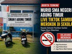 Murid Diduga Live TikTok Sambil Merokok di Lingkungan SMA Negeri 1 Abung Timur, Publik Soroti Pengawasan Sekolah.