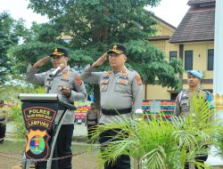 Upacara Welcome and Farewell Parade Kapolres Tulang Bawang Barat Berlangsung Khidmat.