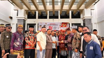 Polres Tulang Bawang Barat laksanakan Pengamanan kegiatan Aksi Damai Penyampaian Aspirasi Forum Masyarakat Buay Bulan Bersatu.