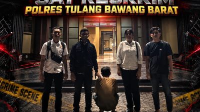 Satreskrim Polres Tulang Bawang Barat Ungkap Pelaku Tindak Pidana Persetubuhan anak di bawah umur.