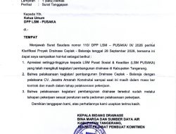 ‎Wakil GWI Sesalkan Balasan DBMSDA Tangerang Dinilai Normatif dan Tak Menjawab Temuan Lapangan.